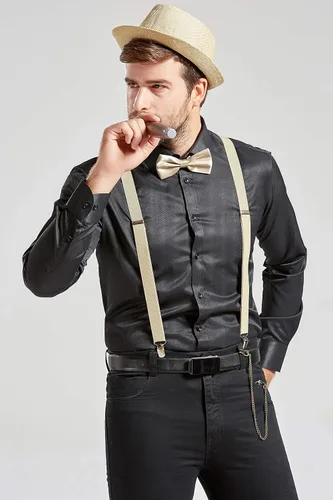 Vista 2 de BABEYOND - Conjunto de accesorios para disfraz de Gatsby Gangster de los años 20