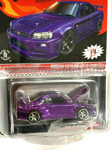 Vista 2 de DieCast Hotwheels 2020 RLC Exclusive Skyline GT-R (BNR34) Púrpura