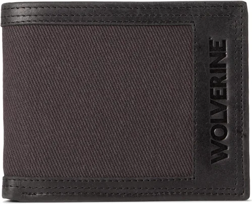 Vista 64 de WOLVERINE Billetera plegable de lona/cuero para hombre