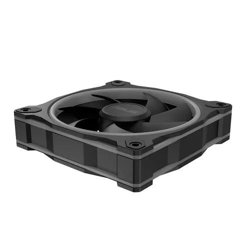 Vista 12 de ASUS Prime MR120 ARGB Fan Negro Paquete Triple, Marco Extra Grueso de 28mm, Silencioso, Enfriamiento de Alto Rendimiento con Control PWM, 20 LEDs