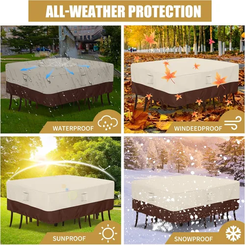 Vista 7 de Fundas para muebles de patio, fundas impermeables de protección para exteriores, fundas impermeables de uso general, funda para mesa exterior