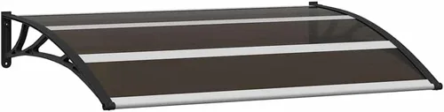 Vista 11 de Toldo para puerta, color negro, transparente, 31.5"x29.5", policarbonato Negro y Transparente