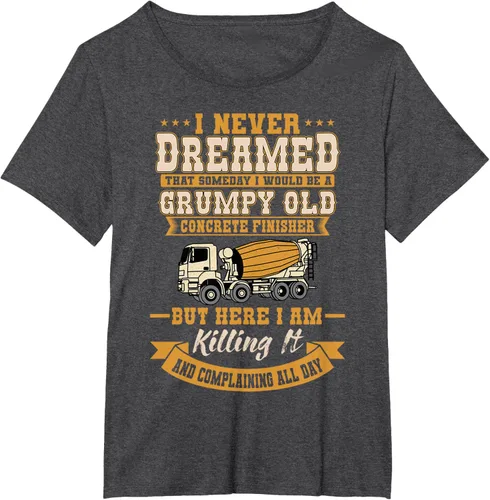Vista 28 de Divertida camiseta de trabajador con acabado de hormigón antiguo, Negro, S