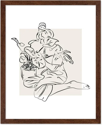 Vista 53 de Poster Master Póster Plumeria - Impresión de flores retro, arte floral, arte de flores tropicales, arte de línea - Arte de boceto - Arte abstracto
