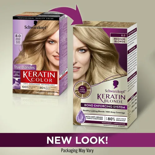Vista 49 de Schwarzkopf Keratin - Tinte para el cabello rubio, 7.0 rubio ceniza oscuro, coloración permanente de calidad profesional, sistema de refuerzo