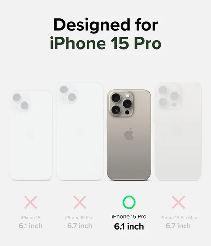 Vista 2 de Ringke Funda para iPhone 15 Pro [todo negro]