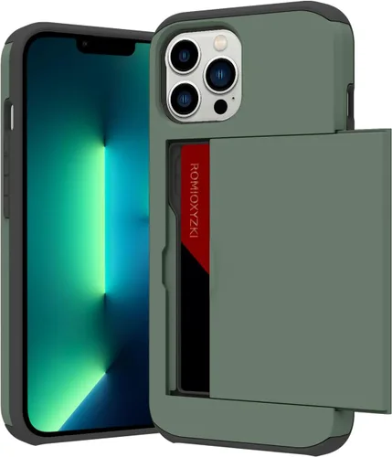 Vista 29 de ZIYE Funda tipo cartera para iPhone 16 Plus con tarjetero, antiarañazos de doble capa con bolsillo oculto, funda a prueba de golpes compatible
