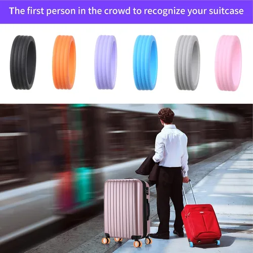 Vista 7 de Fundas para ruedas de equipaje, 9 piezas, cubierta protectora para ruedas de equipaje de 8 ruedas giratorias, fundas para maleta con resistencia al