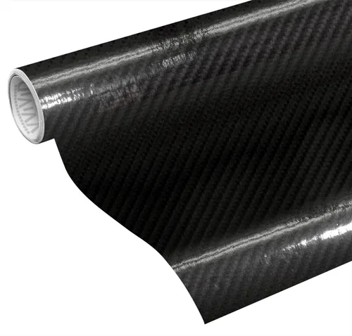 Vista 5 de VViViD+ True Gloss Carbon Black, Rollo de película de vinilo de envoltura brillante (0.5 pies x 5 pies)