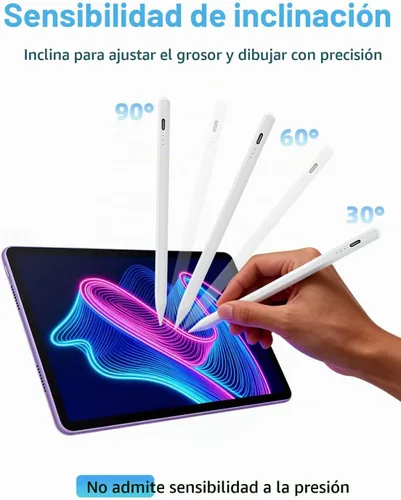 Vista 6 de Lápiz óptico para iPad 2018-2016, lápiz de carga rápida para iPad Negro2