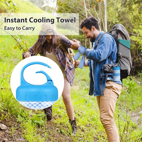 Vista 6 de BOGI Toallas refrescantes para cuello y cara, toalla suave y transpirable para enfriamiento instantáneo, se mantiene fresca para yoga, deportes