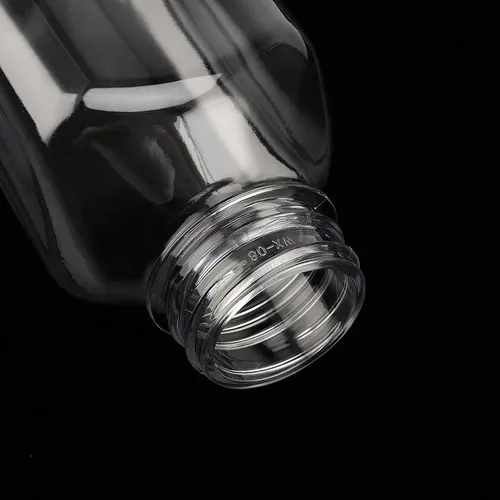 Vista 3 de MOUYAT Paquete de 24 botellas de plástico de 14 onzas con tapas, botellas sensoriales de plástico transparente de 14 onzas fluidas con tapas a