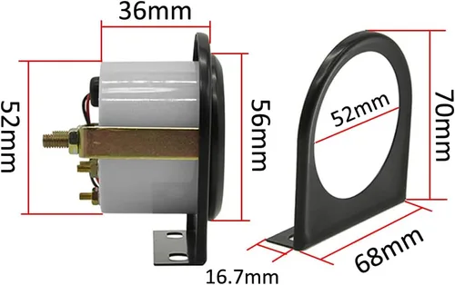 Vista 6 de ESUPPORT - Kit de medidor de amplificador de puntero para coche universal, 2" (52mm), con indicador de luz LED blanca, pantalla de visualización