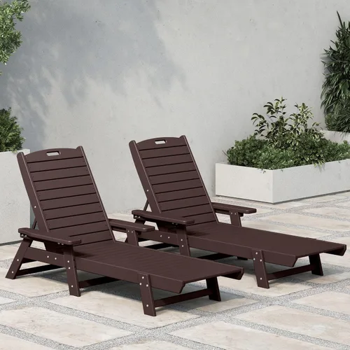 Vista 22 de WestinTrends Malibu Poly - Tumbona reclinable azul marino