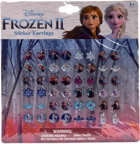 Vista 3 de Disney Collections Etc Frozen 2 - Pulsera intercambiable de 5 dijes y 24 aretes adhesivos (dorado)