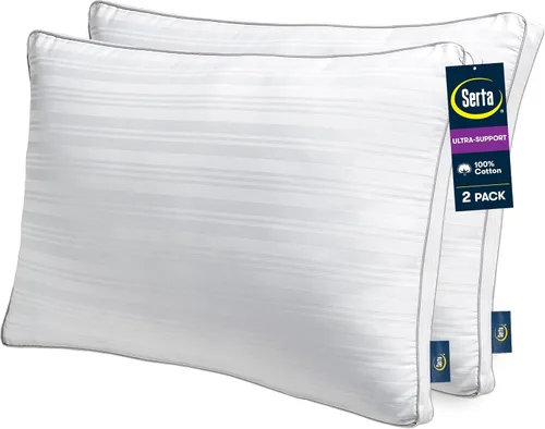 Vista 8 de Serta Down Illusion - Almohadas de algodón con soporte equilibrado Blanco