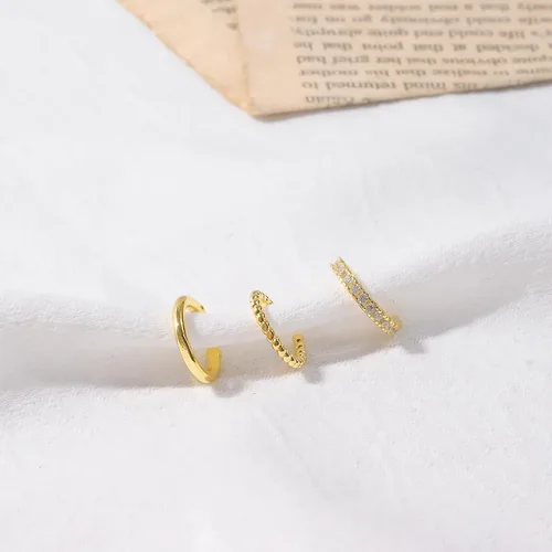 Vista 7 de Ear Cuffs Sin Perforación Aretes de Oreja para Mujeres Hipoalergénicos con Clip Aretes Falsos Envolventes para Cartílago Joyería Linda Cosas de Moda