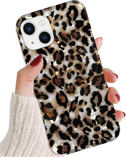 Vista 12 de J.west Funda compatible con iPhone 13 de 6.1 pulgadas, brillante y colorida con brillantina de ópalo translúcido, transparente, suave, TPU, ajuste