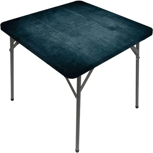 Vista 20 de Mesa cuadrada de tablones de madera, impresión de textura de tablones de madera, borde elástico, adecuada para catering y cocina, apta para mesa