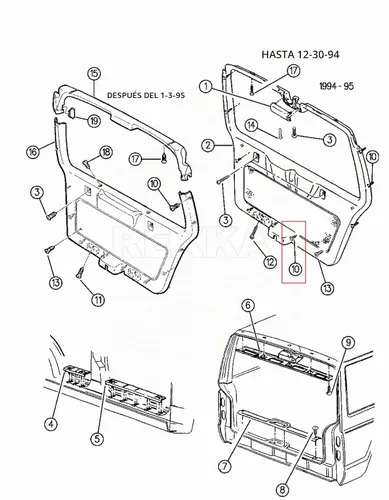 Vista 5 de Rexka 20 unids pasador de retención del panel de ajuste de puerta elevadora para Chrysler 6502991 93-04 Jeep Grand Cherokee ZJ & WJ 20PZAS