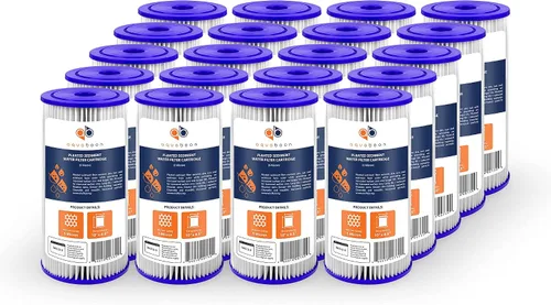 Vista 10 de Aquaboon Filtro de agua de sedimento plisado de 5 micrones, cartucho de 10 x 4.5 pulgadas, repuesto para filtro de agua para toda la casa, cartuchos