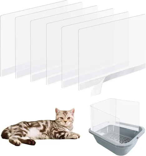Vista 7 de 3 piezas de caja de arena para gatos escudos para orina, protector contra 3 unidades.