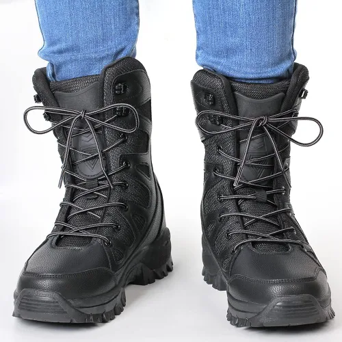 Vista 5 de UpUGo 3 pares de cordones para botas, cordones redondos para correr, senderismo, tenis, botas