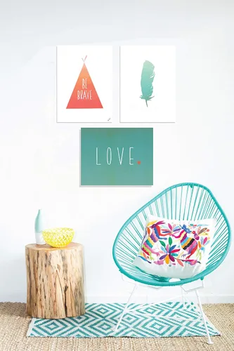 Vista 3 de Colección Be Brave (juego de tres impresiones artísticas de pared de 11 x 14 pulgadas), decoración de guardería, decoración de habitación de niños