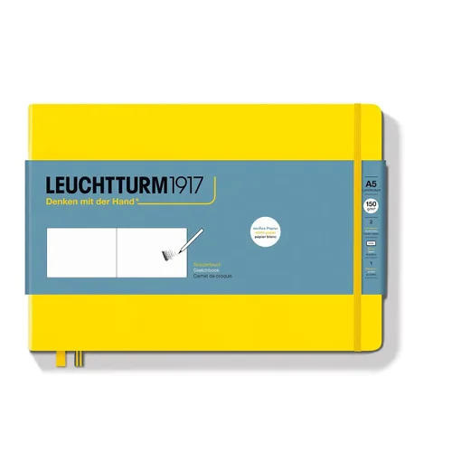 Vista 11 de Leuchtturm1917 - Medium A5 Hardcover Sketchbook (Black) - 112 Pages of 150g/m² Paper Negro