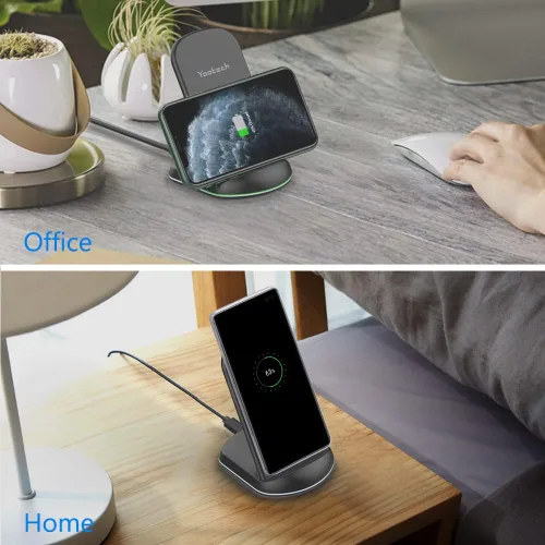 Vista 3 de Yootech Paquete de 3 cargadores inalámbricos con adaptador rápido