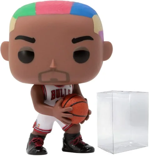 Vista 4 de Dennis Rodman Pop #103 Figura de vinilo de baloncesto (incluye funda protectora de plástico compatible con Ecotek Pop Box)