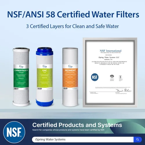 Vista 4 de Sistema de Filtración de Agua iSpring US31 para Beber, Certificado NSF, Filtros de Agua de 3 Etapas, Sin Tanque, Sistema de Filtro de Agua de Alta