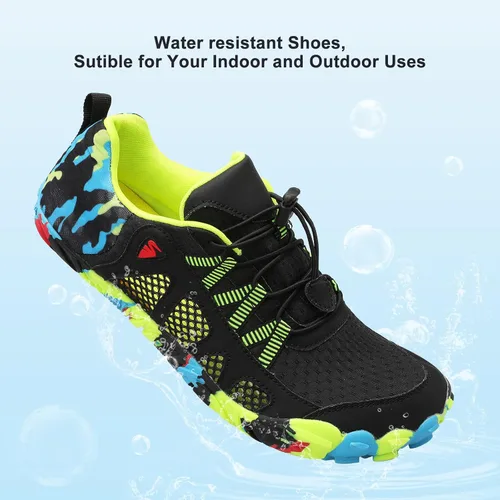 Vista 5 de SKASO Zapatos de agua para hombres y mujeres, zapatos descalzos de secado rápido, zapatos acuáticos ligeros con agujeros de ventilación