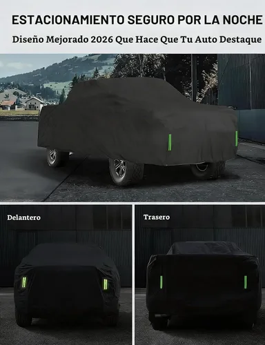 Vista 6 de Proadsy - Cubierta para automóvil, resistente al viento, sol, lluvia, rayos UV, polvo y nieve, para todo tipo de clima, impermeable, funda