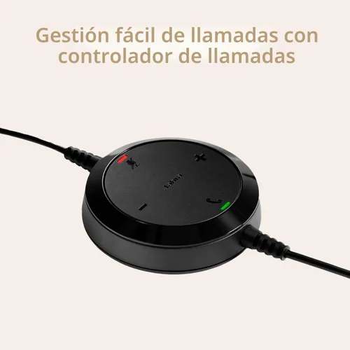 Vista 4 de Jabra Evolve 20 Auriculares con Cable (Edición 2025) - Auriculares con cable de un solo oído para oficina y trabajo desde casa - Control de llamadas