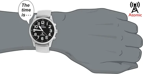 Vista 3 de Reloj parlante inglés atómico jumbo (1.693 in1.75 pulgadas) con despertador fuerte para personas con discapacidad visual, persona mayor por 5
