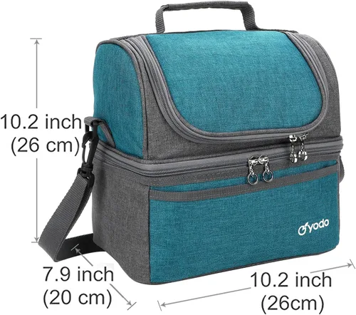 Vista 5 de yodo Bolsa de almuerzo grande de lujo de doble capa para mujeres y hombres adultos, ideal para la playa, picnic, viaje por carretera, preparación