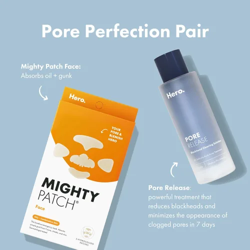 Vista 7 de Hero Cosmetics Mighty Patch™ Parche Facial - Mascarilla Facial Hidrocoloide XL para Acné, 5 Parches Grandes para Espinillas para Brotes de Granos