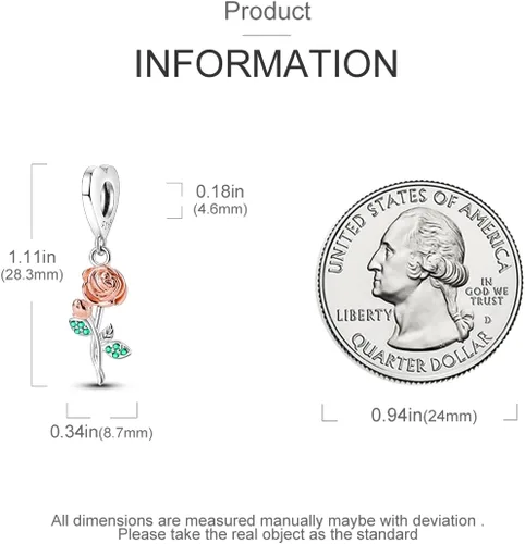 Vista 4 de Hapour 925 Sterling Silver Charms for Bracelets Necklace European Jewelry Pendant Beads Charm for Women Mom