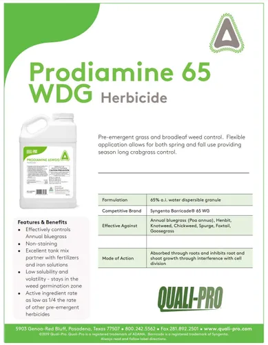 Vista 2 de Prodiamine 65 Wdg 5lbs Hierba preemergente de hoja ancha (barricada genérica)