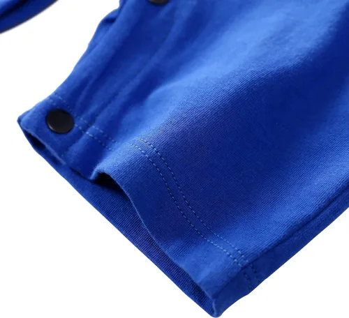 Vista 6 de daimenmeng Mameluco de algodón para recién nacido, ropa de una pieza para niño, manga corta, blanco y azul, 2, 3-6 meses66, Blanco y azul2