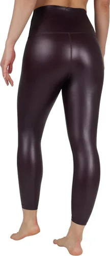Vista 4 de 90 Degree By Reflex Leggings de cintura alta con forro polar de piel sintética de alto brillo y elástico