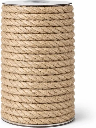 Vista 10 de Leecogo Cuerda de yute de 0.157 in de 164 pies resistente y gruesa para jardinería, manualidades, embalaje, reciclaje y decoración del hogar