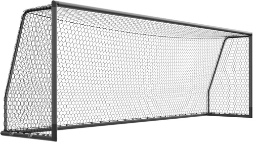 Vista 24 de NAIZEA Porterías de fútbol – 24x8/21x7/18x7/12x6/16x7/10x6/8x6/6x4 pies para patio trasero – Portería de fútbol de metal para jóvenes adultos