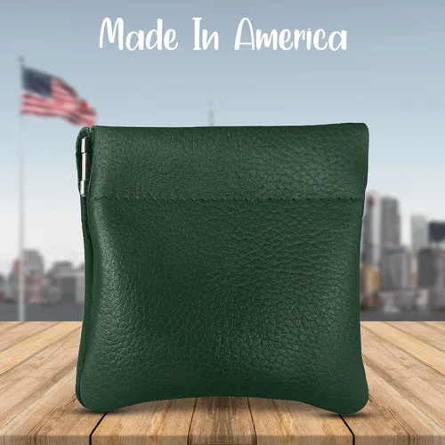 Vista 47 de Monedero clásico a presión, de cuero, para hombre de Nabobb, negro