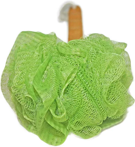 Vista 4 de Paquete de 4 esponjas de ducha para el cuerpo y la espalda – Esponja exfoliante lufa luffa cepillo de baño en un palo – con mango largo de madera