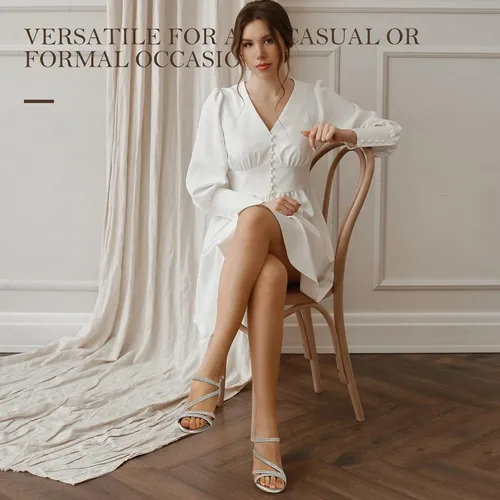 Vista 3 de IDIFU Sandalias elegantes con tirantes delgados de 2 pulgadas para mujer, tacón bajo de gatito, puntera abierta, zapatos de vestir para mujer y dama