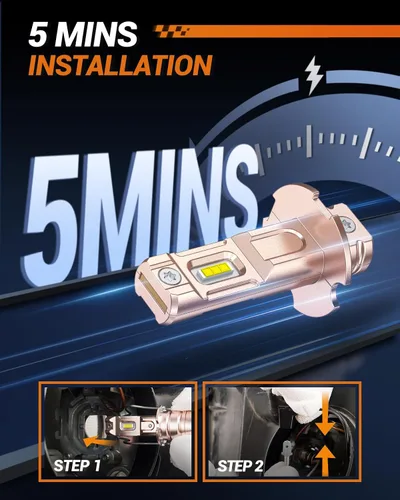 Vista 6 de SEALIGHT Bombilla LED antiniebla H3, actualización de 14000LM, 600% súper brillante, tamaño mini 1:1, Plug-n-Play, rendimiento súper de disipación