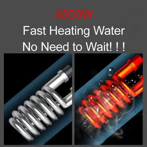 Vista 7 de Calentador de agua caliente instantáneo eléctrico Ducha eléctrica sin tanque Ducha Agua caliente Cocina Baño Calentador de agua instantáneo