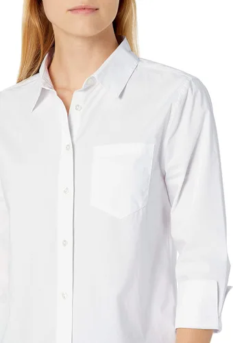 Vista 3 de Tienda Essentials - Camisa de popelina de manga 34 para mujer